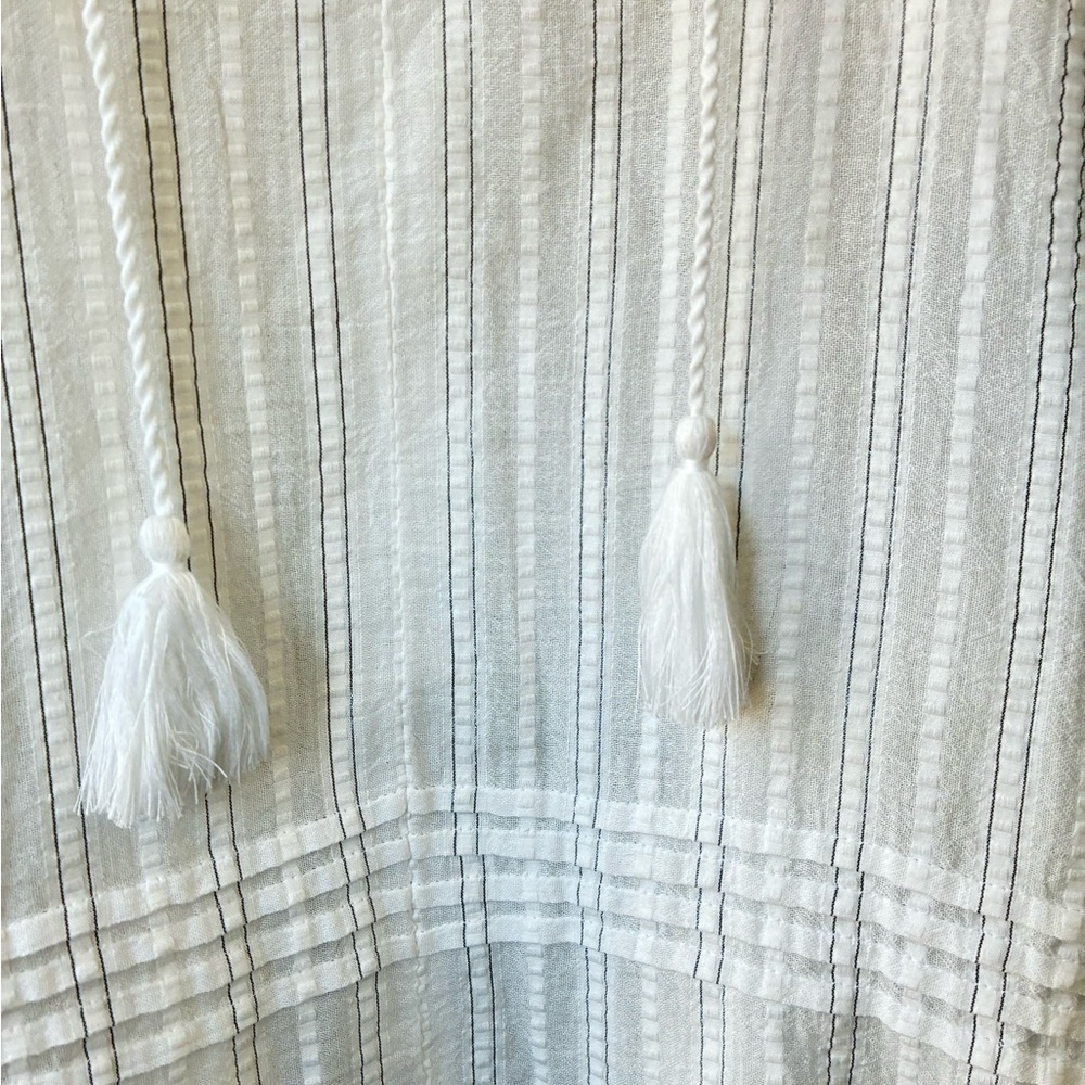INC International Concepts White Cotton Boho Peasant Top. Balloon Sleeves. NWOT. - Picture 12 of 13